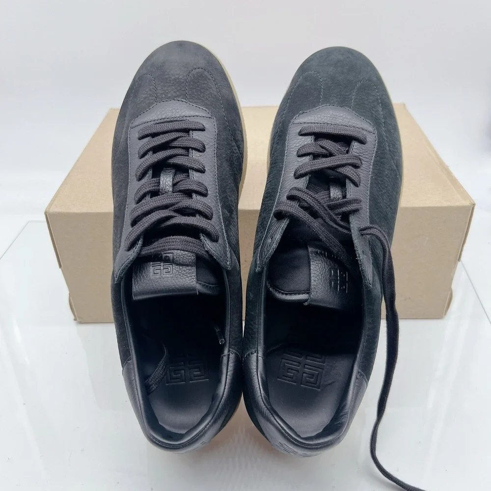 Givenchy Town Men's Designer Fashion Sneakers Black Nubuck Leather EU 43 US 10